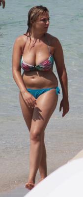 BBW busty godess on the beach