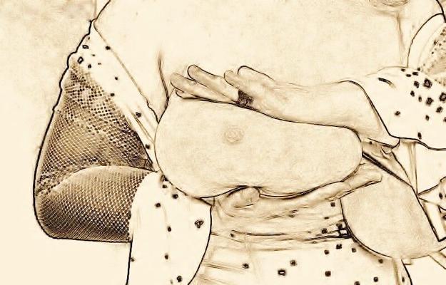 Bocetos artísticos de juego de tetas enormes
