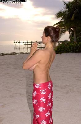 Beach yoga