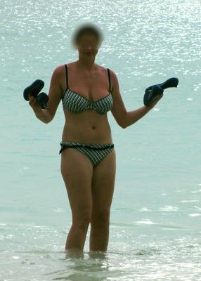 Minha esposa na praia, Meine Frau am Strand