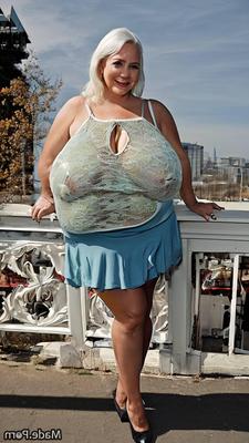 BBW nues en public