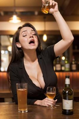 あなたのデートは巨乳で酔っ払っています