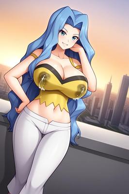 Karen pokemon élite entraîneur aux gros seins ai lactation
