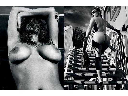 Kim Kardashian nackt in Love Magazine
