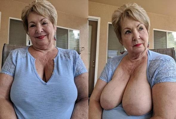 Mamie fière de ses anciens seins