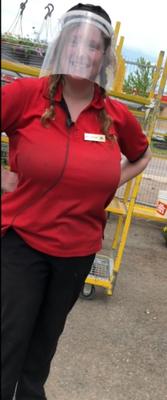 Busty plant nursery helper