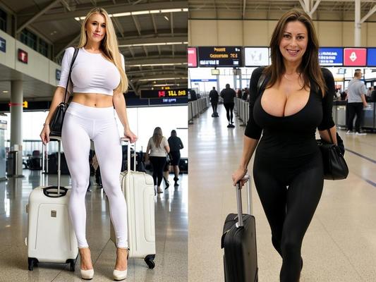 DDD Kimmy Shupe et Kata Tvauri Arrving à l'aéroport de Sacramento