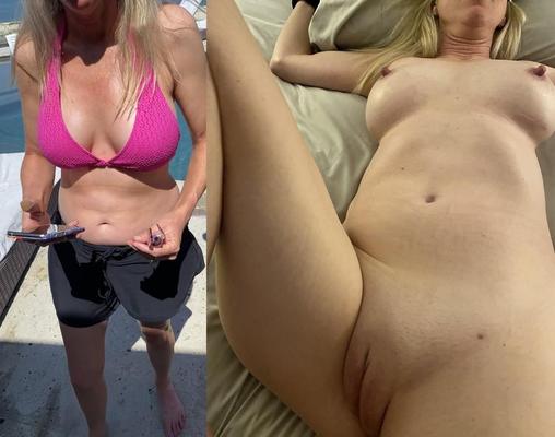 gekleidete und ausgezogene Damen aus dem Netz