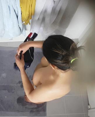 Indian wife caught naked by hidden camera.