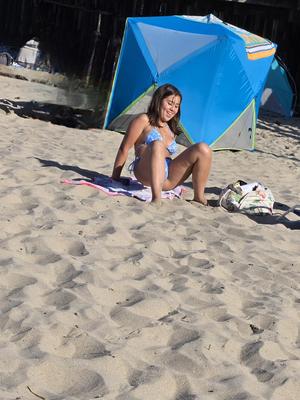  year old hottie in a bikini at the beach
