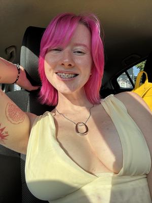 Luv große Brüste Big Ass Pink Haar sexy Schönheit Mädchen gemischtes heißes Foto