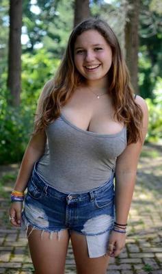 Big Breasts Admiring her huge boobs