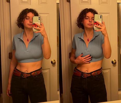 big titty selfie flash